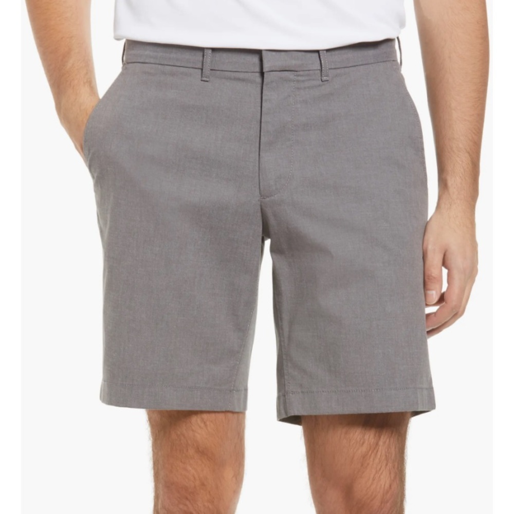 Slim Fit CoolMax® Flat Front Performance Chino Shorts